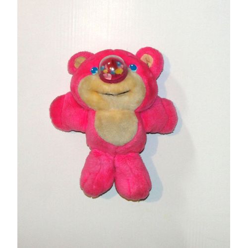Ours Rose Ballon Ancienne Peluche Ours Ventre Ventilé Vintage Hasbro 87