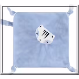 DOUDOU CHAT BLEU CIEL ORCHESTRA PLAT PELUCHE JOUET BEBE COMFORTER SOFT TOY BLUE IN THE SKY CAT BABY