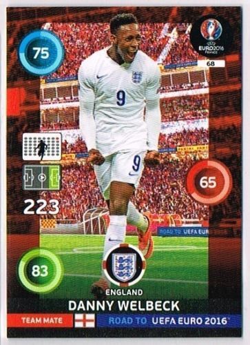N°68 - Danny Welbeck - Grande Bretagne - Road To Euro 2016 - Uefa Euro 2016 