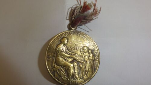 Médaille Journée Française Secours National 1915 Ww1