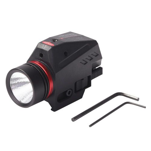 Lampe De Poche Tactique Led Pour Armes À Feu, Laser Rouge, Viseur Militaire, Pistolet Airsoft, Lumière Pour Mini-Pistolet Sur Rail De 20mm