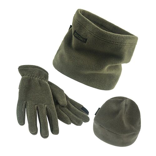 Ensemble De Gants Et Bonnet Épais Pour Hommes, 3 Pièces, Écharpe Polaire, Chaud, Camping, Portable, En Plein Air, Col De Cou, Automne Hiver