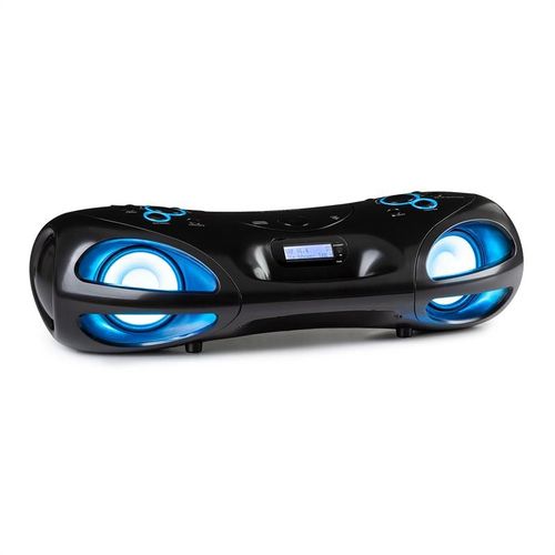 auna Boombox DAB Spacewoofer Lecteur CD DAB+ FM Bluetooth Télécommande LED