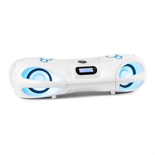 auna Boombox DAB Spacewoofer Lecteur CD DAB+ FM Bluetooth Télécommande LED