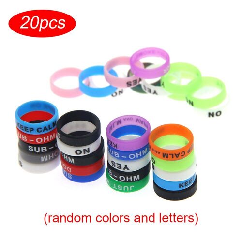 Lot De 20 Pièces De Canne À Pêche En Silicone Élastique, Anneau De Poignée En Forme De O Antidérapant, Pour Leurre, Étui De Protection, Accessoires