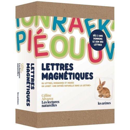 Coffret Lettres Magnétiques - 86 Lettres, Diagrammes Et Images En Bois Aimantés Et 1 Livret "Une Entrée Naturellle Dans La Lecture