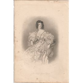 Gravure Anglaise Sur Acier Xixème // The Lady Agnes Byng