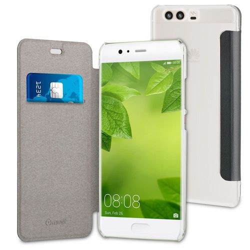 Etui Muvit Folio Noir Rabat Latéral Huawei P10-Plus