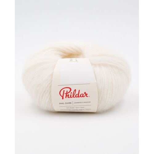 Phildar - Pelote De Laine Phil Givre De 50g - Laine À Tricoter - 54% Alpaga,46% Polyamide - Aiguille N°6 - Couleur Ecru