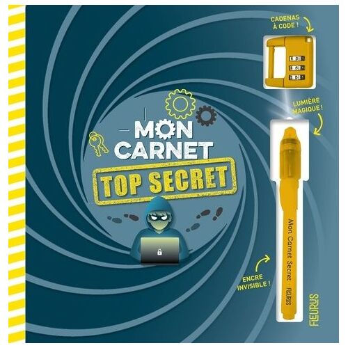 Mon Carnet Top Secret - Avec 1 Stylo À Encre Invisible , 1 Cadenas À Code Et 1 Lumière Magique