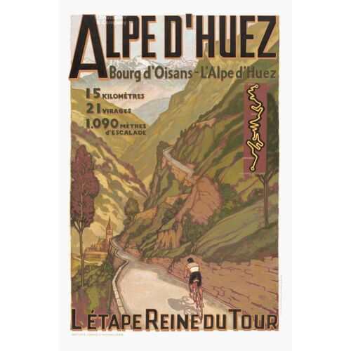 Affiche Alpe D Huez Tour De France