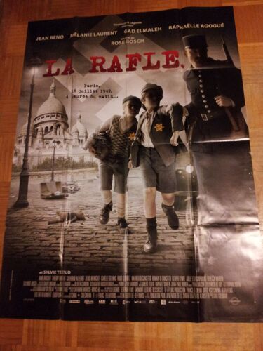 La Rafle Véritable Affiche De Cinéma Pliée De Rose Bosch Avec Jean Reno, Mélanie Laurent, Gad Elmaleh, Sylvie Testud 160*120 2010 