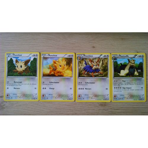 Pokémon Ponchiot (80 Et 81) - Ponchien  - Mastouffe - Noir & Blanc