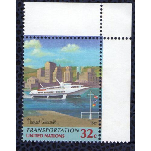 Nations Unies 1997 Onu Neuf Catamaran Coin De Feuille