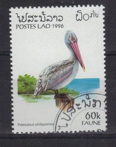 Laos 1996 : Faune : Oiseau : Pélican - Timbre Oblitéré