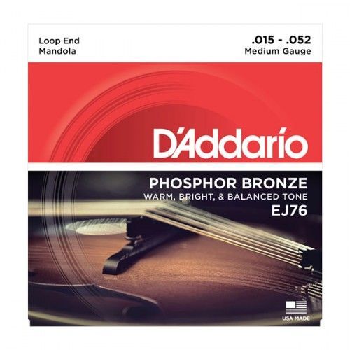 D'addario Phosphor Bronze Ej76 15-52 - Jeu De Cordes Mandole