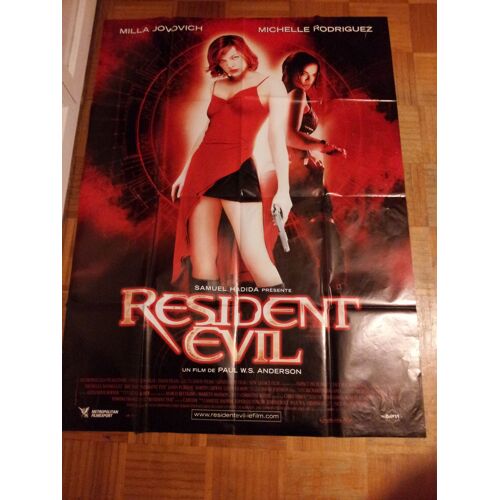 Resident Evil  Véritable Affiche De Cinéma Pliée De Paul W.S. Anderson Avec Milla Jovovich, Eric Mabius, Michelle Rodriguez 160*120 2002 