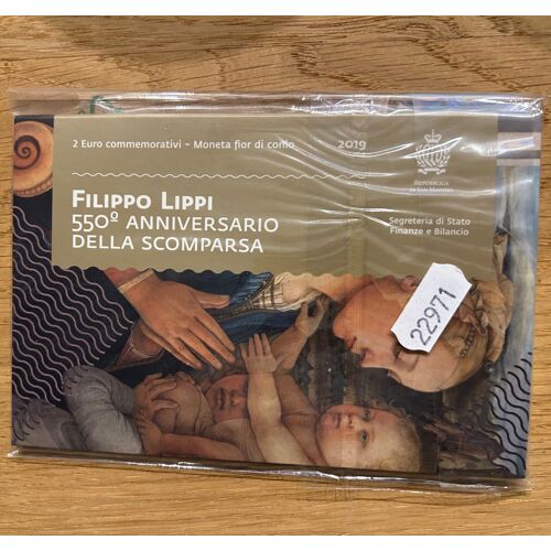 Pièce 2€ Saint Marin 2019 Filippo Lippicommémorative Neuve