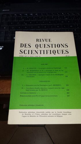 Revue Des Questions Scientifiques 140 