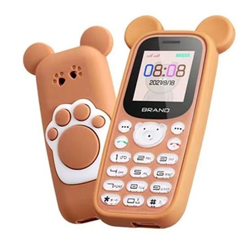 Téléphone Ours en peluche GSM 2G Feature Phone Marron