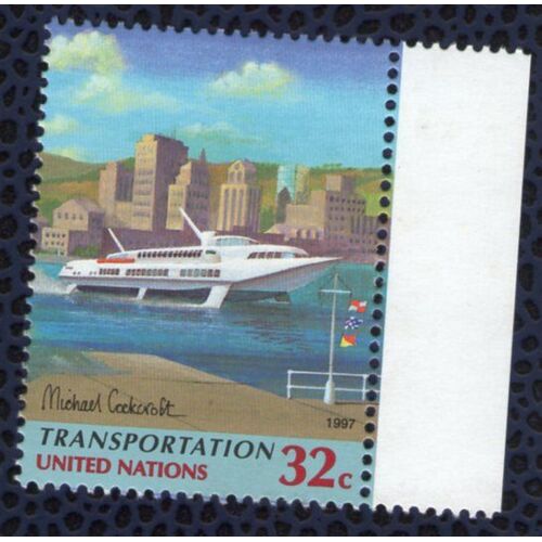 Nations Unies 1997 Onu Neuf Catamaran Bord De Feuille