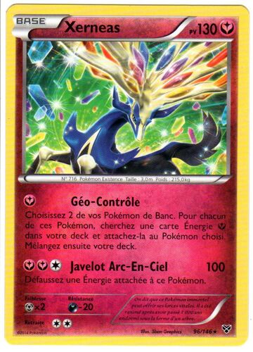 Carte Pokemon Francaise Non Brillante Serie Xy Xerneas 96/146