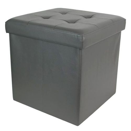 Paris Prix - Pouf & Coffre De Rangement "Home Factory" 38cm Gris
