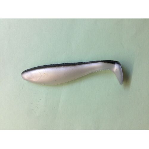 3 Poisson Blanc Dos Noir  7.50  Cm Leurre Souple Peche