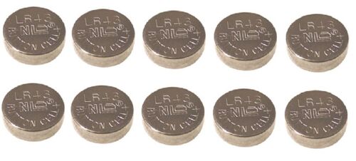 10 Piles Alcaline 1,5V Boutons Montres AG12-LR43-186-SR43W-GP86A-386