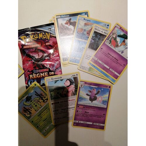 Lot De 10 Cartes Pokemon Et Booster Ouvert.