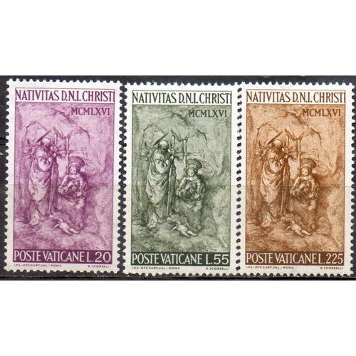 Vatican Timbres Noël 1966