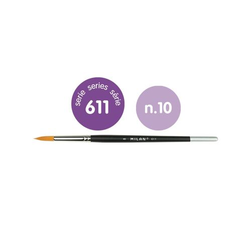 Sachet 6 Pinceaux 'premium Synthetic' Ronds Manche Court Série 611 Nº 10