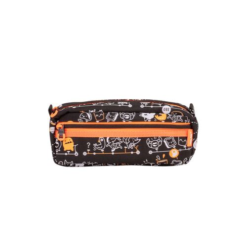 Trousse Rectangulaire 2 Fermetures Éclair Série Spéciale Tandem, Noir