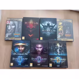 Collection jeux PC Blizzard -Warcraft 3, Starcraft 2, Diablo 3 + extensions