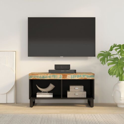 Vidaxl Meuble Tv 85x33x43,5 Cm Bois Massif De Récupération