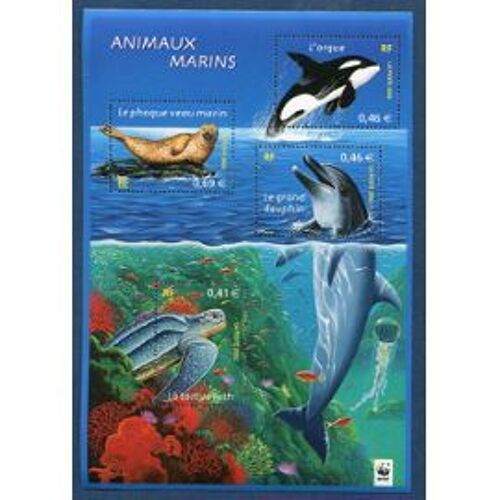 France Bloc Feuillet N°48 De 2002 Animaux Marins
