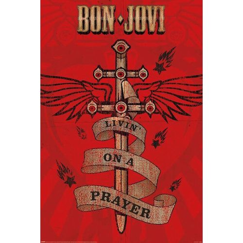 Bon Jovi - Livin' On A Prayer - 61x91,5cm - Affiche / Poster / Envoi Roulé