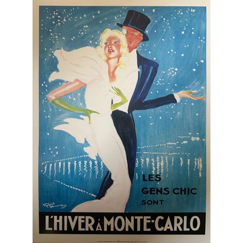 L'hiver À Monte Carlo - Jean-Gabriel Domergue - 30x40cm - Affiche / Poster / Envoi Roulé