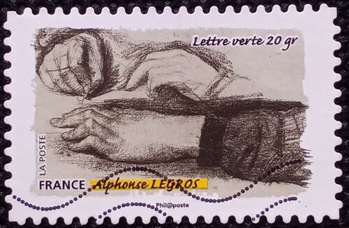 France 2015 Timbre Oblitéré Yt 1084 - Alphonse Legros - Carnet Le Toucher - Gestes De La Main