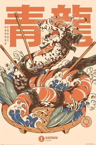 Ilustrata - Dragon Sushi - 61x91,5cm - Affiche / Poster / Envoi Roulé