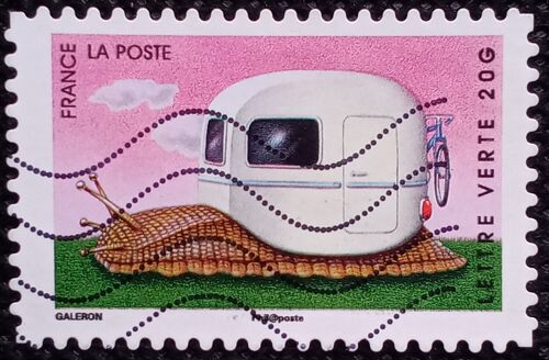 France 2014 Timbre Oblitéré Yt 978 - Escargot En Caravane - Carnet Vacances