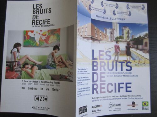 Plaquette 8 Pages : Les Nuits De Récife, Kleber Mendonça Filho, 2012