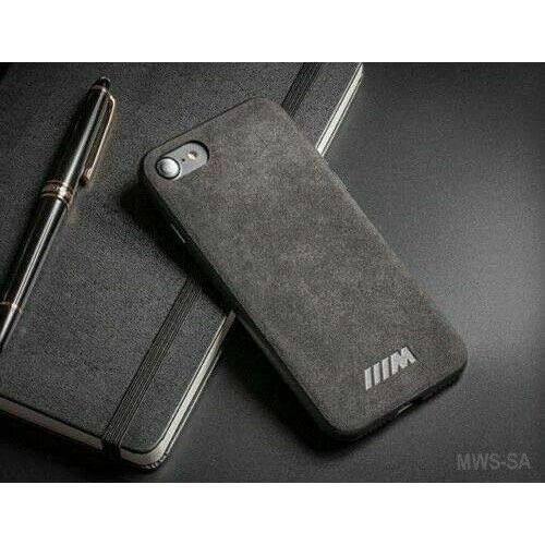 Etui Coque Iphone 7/8 Plus ///M Bmw En Alcantara Suède (Édition Luxe)