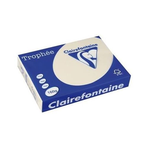 Clairefontaine Lot de 5 Ramettes 250 Feuilles Papier 160g A3 420x297 mm Certifié FSC  IVOIRE