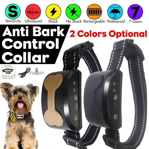 Collier Electrique Pour 1 Chien Dressage 5 Fonction Etanche Et Rechargeable