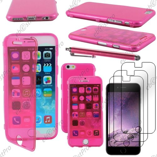 Ebeststar ® Housse Etui Coque Portefeuille Livre Silicone Gel Pour Apple Iphone 6 Plus Écran 5,5", Couleur Rose + Stylet 3 Film