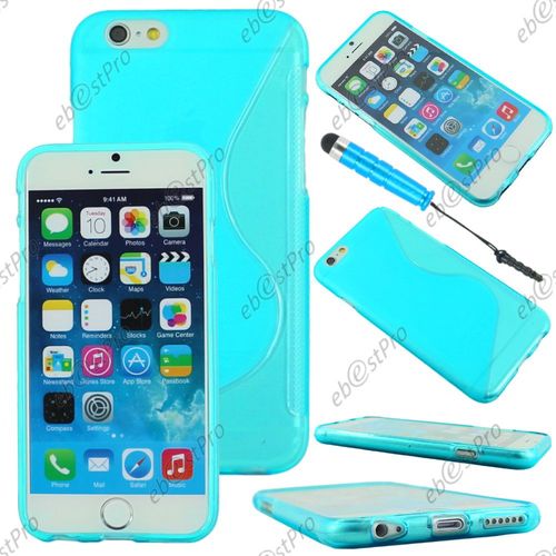 Ebeststar ® Housse Etui Coque Silicone Gel Motif S-Line Protection Souple Pour Apple Iphone 6 Plus Écran 5,5", Couleur Bleu + Mini Stylet + Film Protection D'écran