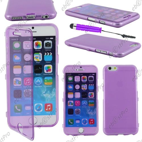 Ebeststar ® Housse Etui Coque Portefeuille Livre Silicone Gel Pour Apple Iphone 6 Plus Écran 5,5", Couleur Violet + Mini Stylet + Film Protection D'écran