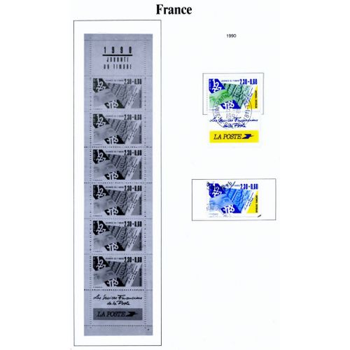 Timbres Français Oblitérés Sur Charnières Entre 1990 Et 1991 - Classeur H