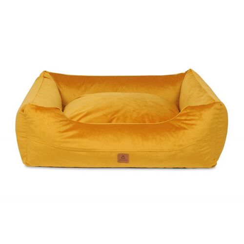 Animood Lit Pour Chien Alex Taille : M, Couleur : Moutarde, Matière : Welur